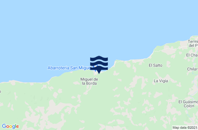 Mappa delle maree di Miguel de La Borda, Panama