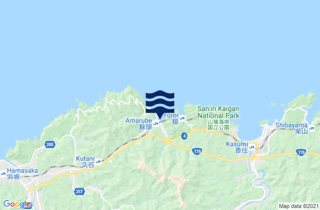Mappa delle maree di Mikata-gun, Japan