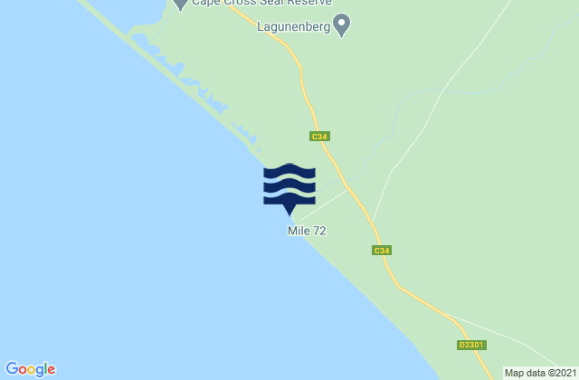 Mappa delle maree di Mile 72, Namibia