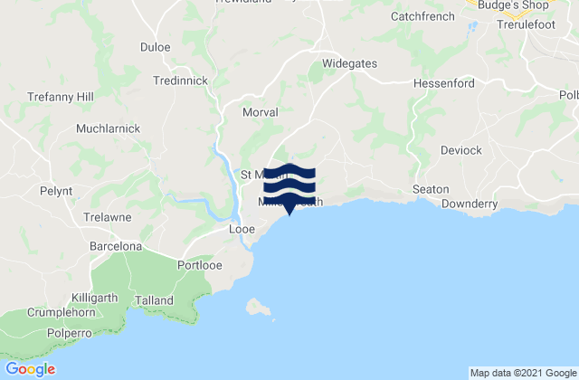 Mappa delle maree di Millendreath Beach, United Kingdom