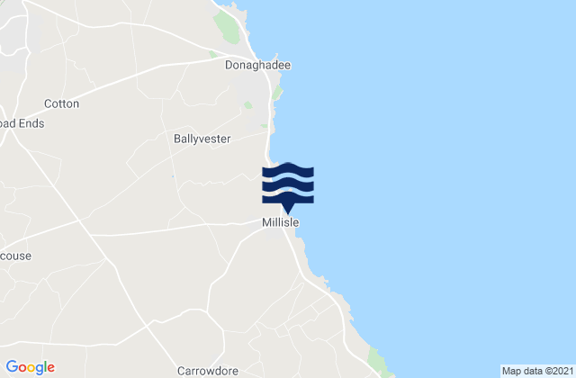 Mappa delle maree di Millisle, United Kingdom