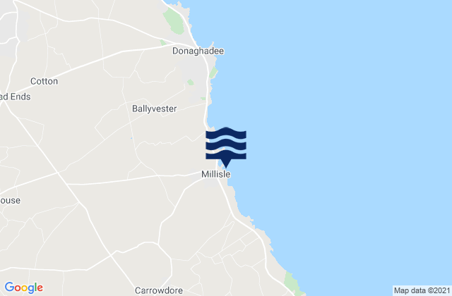 Mappa delle maree di Millisle Lagoon Beach, United Kingdom