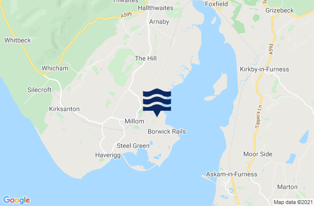 Mappa delle maree di Millom, United Kingdom
