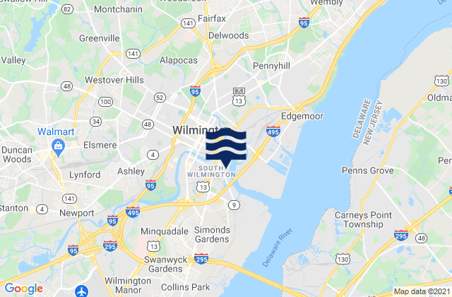Mappa delle maree di Millside (Wilmington), United States