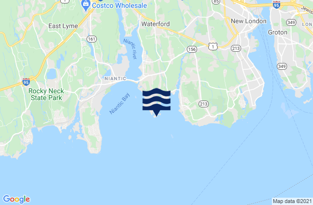 Mappa delle maree di Millstone Point, United States