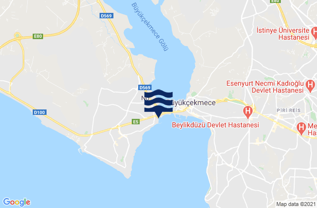 Mappa delle maree di Mimarsinan, Turkey