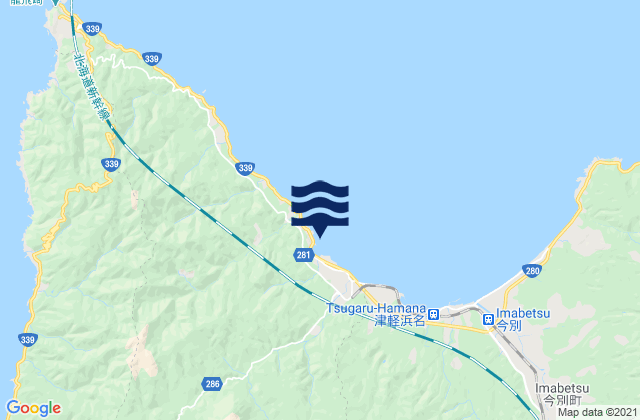 Mappa delle maree di Mimmaya Mimmaya Wan, Japan