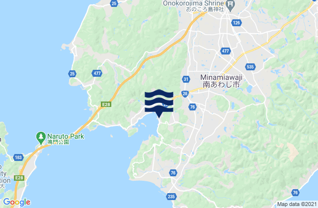 Mappa delle maree di Minamiawaji Shi, Japan