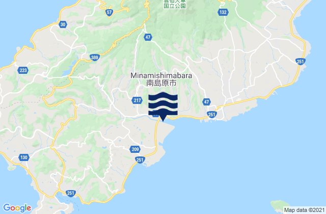 Mappa delle maree di Minamishimabara-shi, Japan