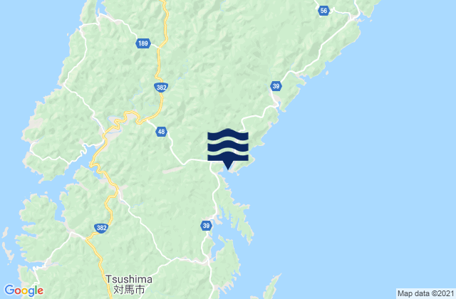 Mappa delle maree di Minechosaka, Japan