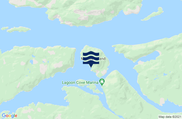 Mappa delle maree di Minstrel Island, Canada