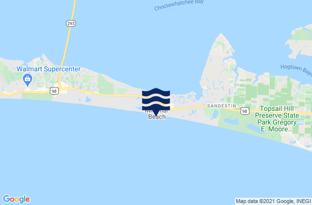 Mappa delle maree di Miramar Beach, United States