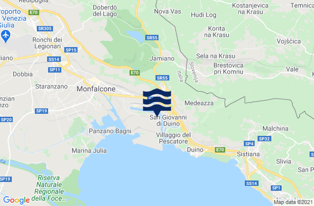 Mappa delle maree di Miren, Slovenia