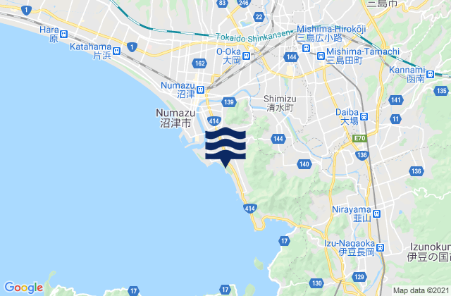 Mappa delle maree di Mishima, Japan