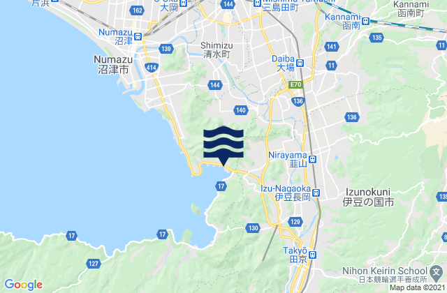 Mappa delle maree di Mishima Shi, Japan