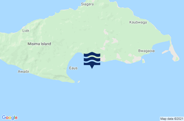 Mappa delle maree di Misima, Papua New Guinea