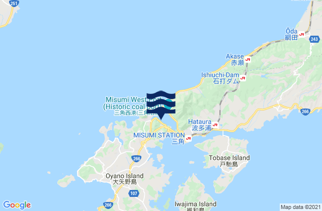 Mappa delle maree di Misumi Ko Misumi No Seto, Japan