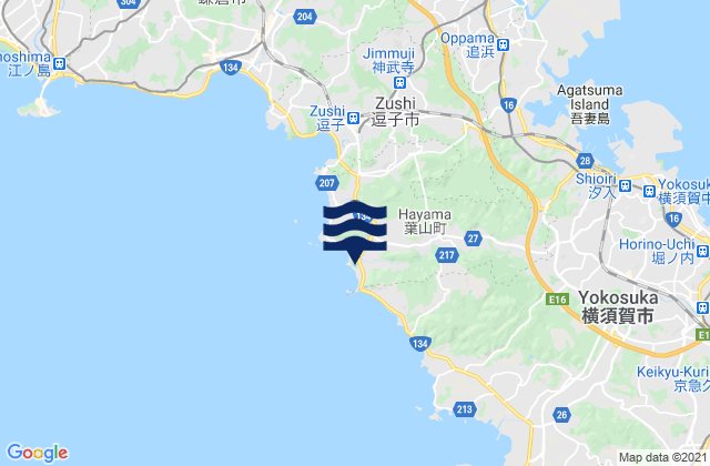Mappa delle maree di Miura-gun, Japan