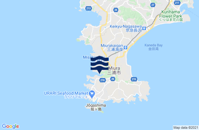 Mappa delle maree di Miura Shi, Japan