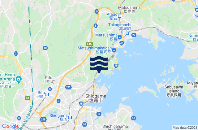 Mappa delle maree di Miyagi-ken, Japan