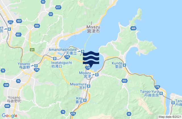 Mappa delle maree di Miyazu, Japan