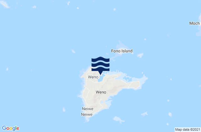 Mappa delle maree di Moen Island Truk Islands, Micronesia