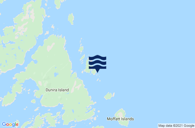Mappa delle maree di Moffatt Islands, Canada
