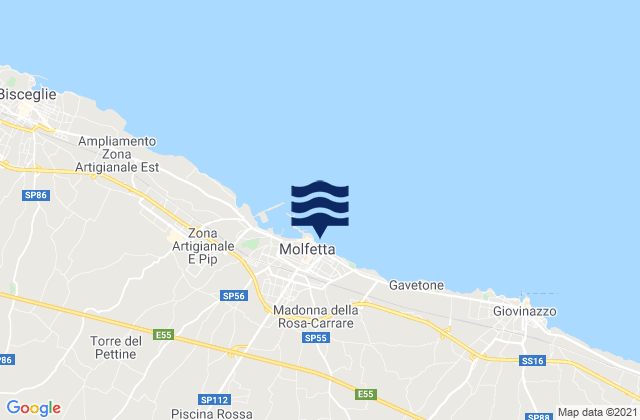 Mappa delle maree di Molfetta, Italy