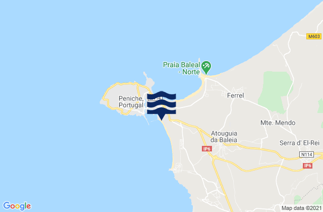 Mappa delle maree di Molho Leste, Portugal