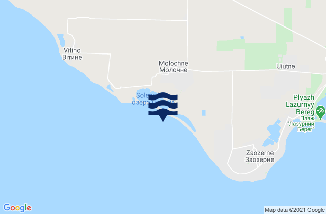 Mappa delle maree di Molochnoye, Ukraine