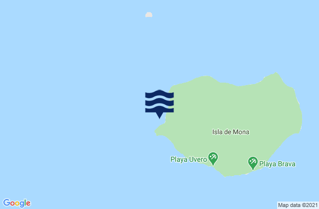 Mappa delle maree di Mona Island, Puerto Rico