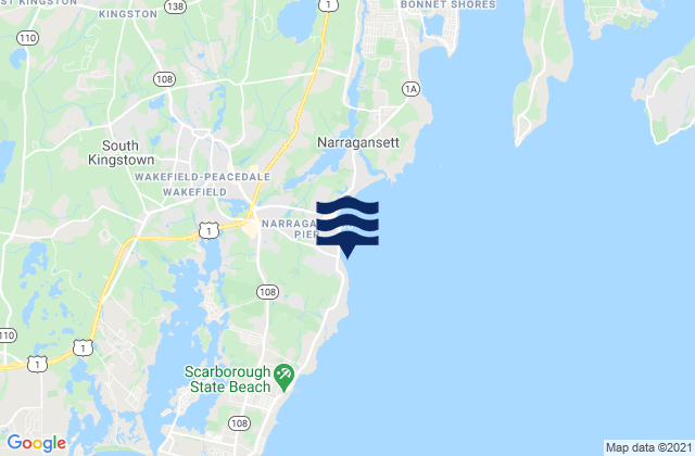 Mappa delle maree di Monahans Dock, United States
