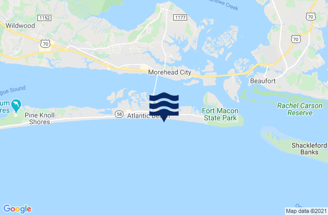Mappa delle maree di Money Island, United States