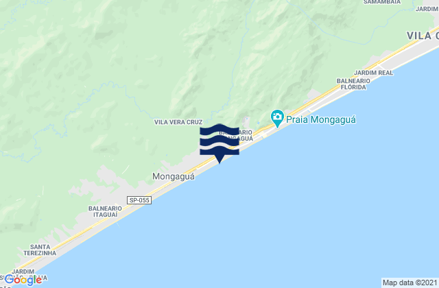 Mappa delle maree di Mongaguá, Brazil