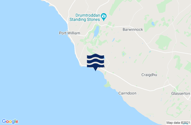 Mappa delle maree di Monreith Beach, United Kingdom