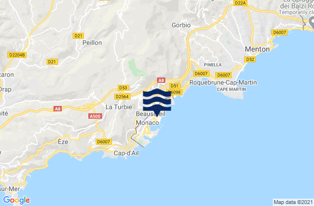 Mappa delle maree di Monte-Carlo, Monaco