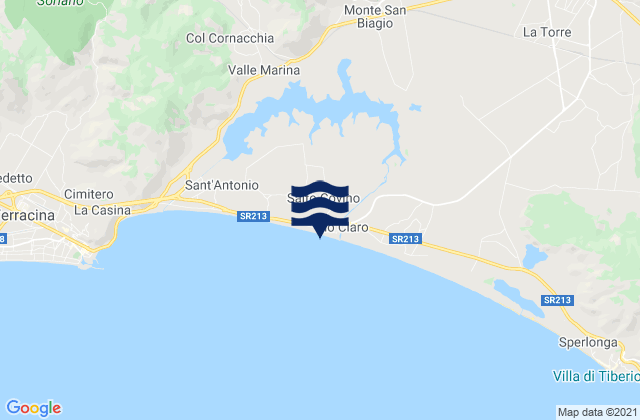 Mappa delle maree di Monte San Biagio, Italy