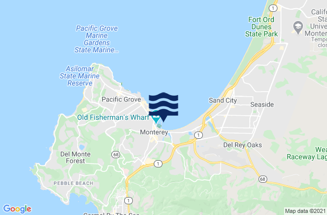 Mappa delle maree di Monterey Monterey Bay, United States