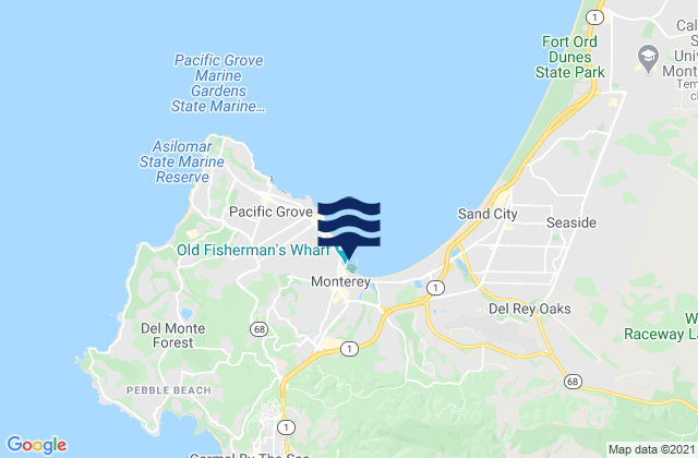 Mappa delle maree di Monterey, United States