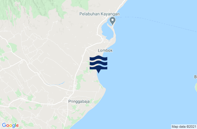 Mappa delle maree di Montonggedeng, Indonesia