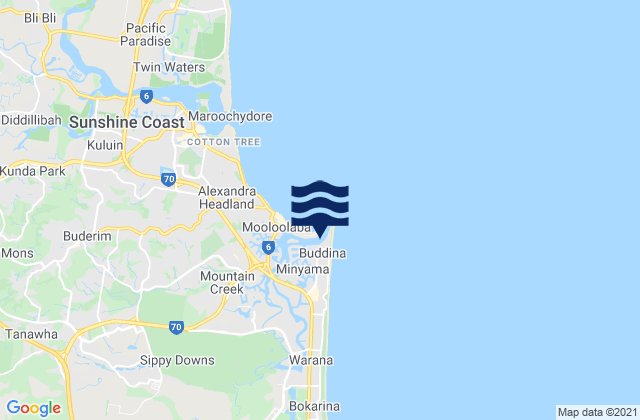 Mappa delle maree di Mooloolaba Harbour, Australia