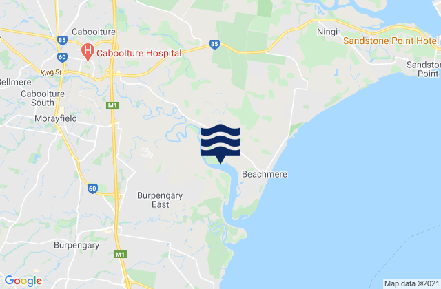 Mappa delle maree di Morayfield, Australia