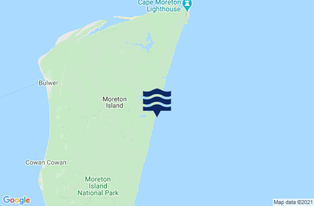 Mappa delle maree di Moreton Island - Yellow Patch, Australia