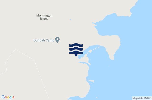 Mappa delle maree di Mornington Island, Australia
