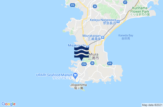 Mappa delle maree di Moroiso, Japan