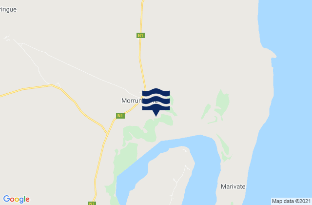 Mappa delle maree di Morrumbene District, Mozambique
