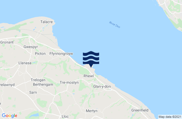 Mappa delle maree di Mostyn, United Kingdom