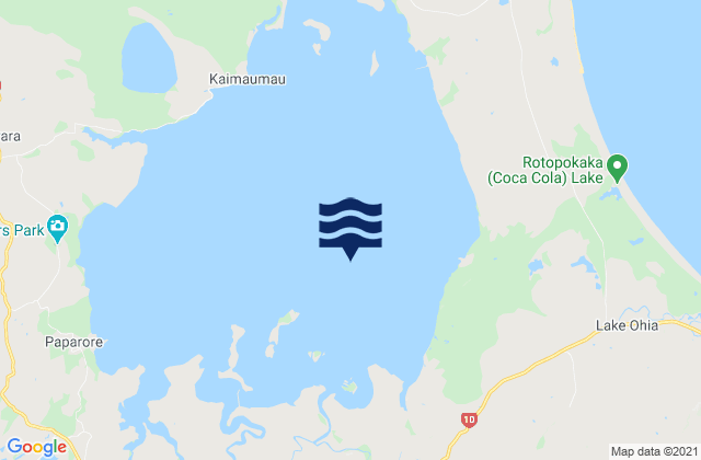 Mappa delle maree di Motukaraka Island, New Zealand
