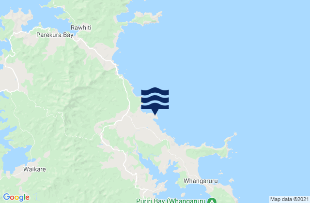 Mappa delle maree di Motukiore Island, New Zealand