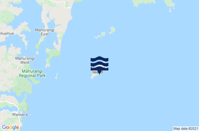 Mappa delle maree di Motuora Island, New Zealand